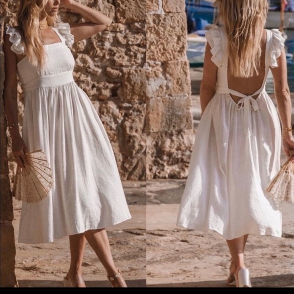 SPELL DARLING LINEN FRILLS XL NWT